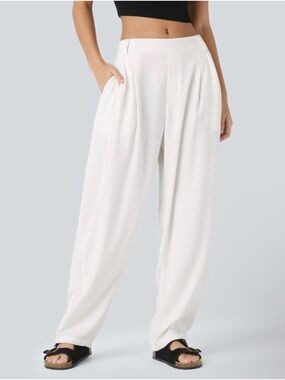 Halara Flex™ Mid Rise Pocket Barrel Leg Work Pants